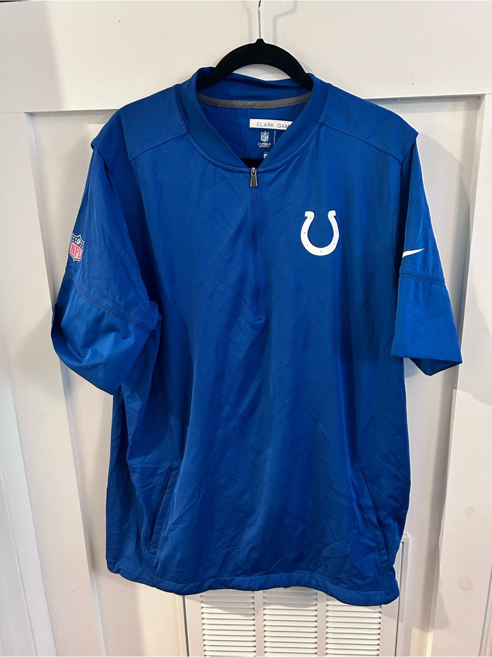 Nike NFL On Field Indianapolis Colts Dallas Clark Team Issued Player Pullover